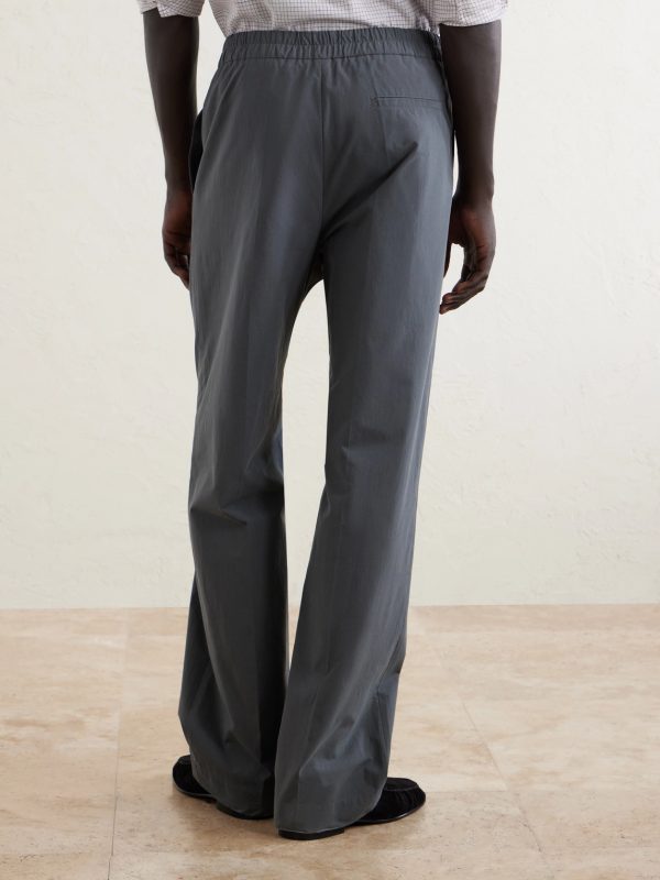 Ari Straight-Leg Cotton Drawstring Trousers - BK Ari Straight-Leg Cotton Drawstring Trousers - BK