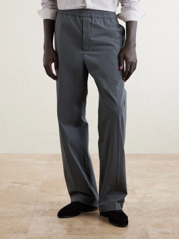 Ari Straight-Leg Cotton Drawstring Trousers - FR Ari Straight-Leg Cotton Drawstring Trousers - FR