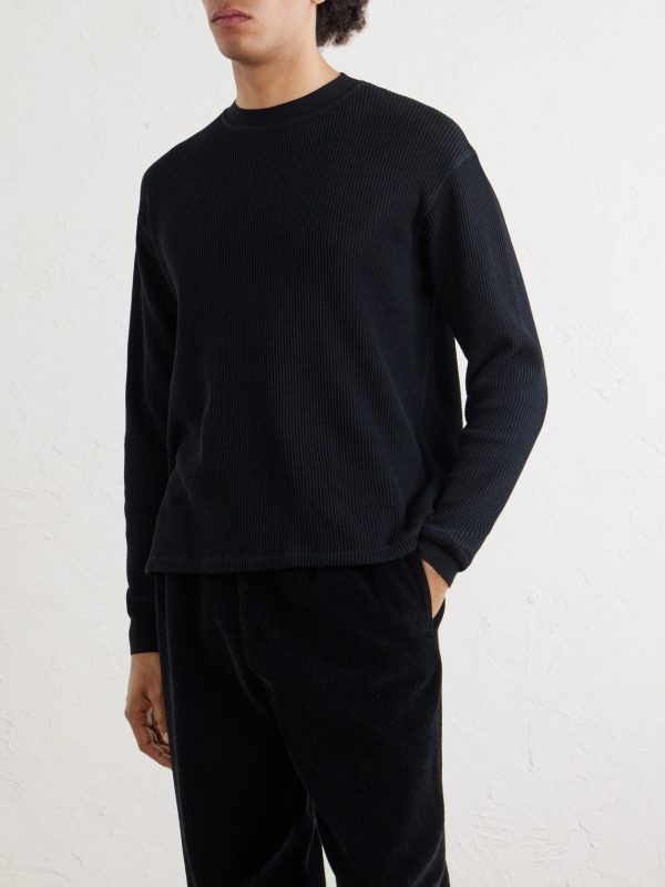 Masaki Top Waffle-Knit Cotton Sweater - FR Masaki Top Waffle-Knit Cotton Sweater - FR
