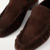 Soft Moccasin Two Gathered Suede Loafers - CU