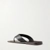 Dan Leather Flip Flop Sandals - BK