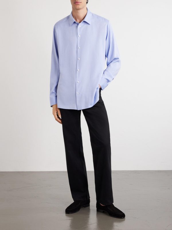 Paxon Silk-Poplin Shirt - OU Paxon Silk-Poplin Shirt - OU