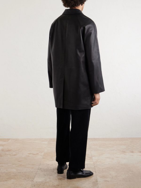 Rajan Leather Coat - BK