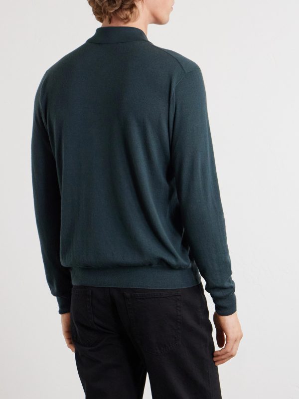 Selio Cashmere Polo Shirt - BK Selio Cashmere Polo Shirt - BK