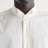 Piero Nehru-Collar Cotton-Poplin Shirt - CU