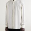 Piero Nehru-Collar Cotton-Poplin Shirt - FR