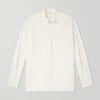 Piero Nehru-Collar Cotton-Poplin Shirt