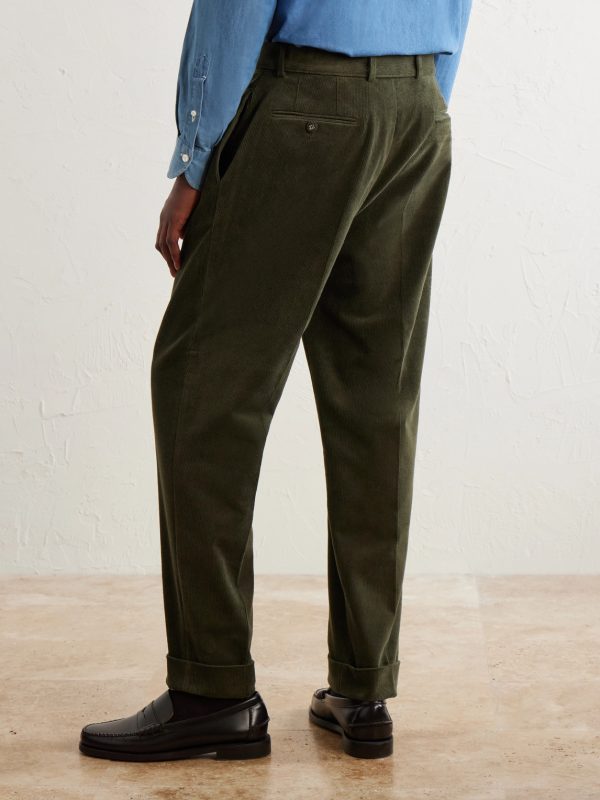 Hugo Straight-Leg Cotton-Blend Corduroy Trousers - BK Hugo Straight-Leg Cotton-Blend Corduroy Trousers - BK