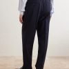 Hugo Straight-Leg Pleated Virgin Wool Trousers - BK Hugo Straight-Leg Pleated Virgin Wool Trousers - BK