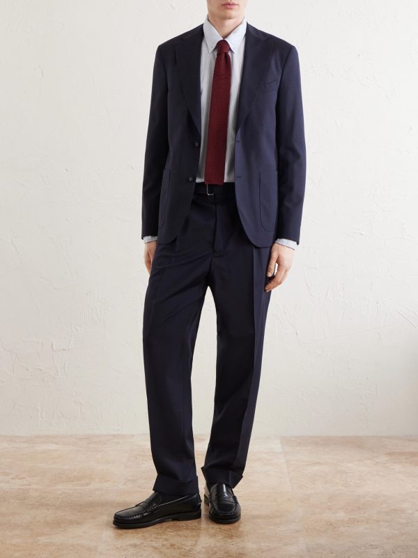 Hugo Straight-Leg Pleated Virgin Wool Trousers - OU Hugo Straight-Leg Pleated Virgin Wool Trousers - OU