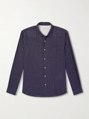 Benoit Checked Cotton-Blend Voile Shirt Benoit Checked Cotton-Blend Voile Shirt