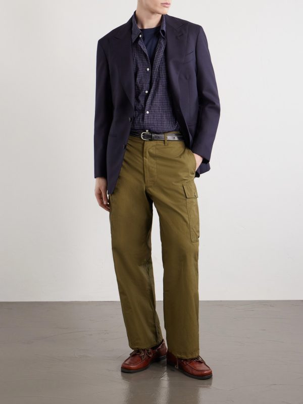 Benoit Checked Cotton-Blend Voile Shirt - OU Benoit Checked Cotton-Blend Voile Shirt - OU