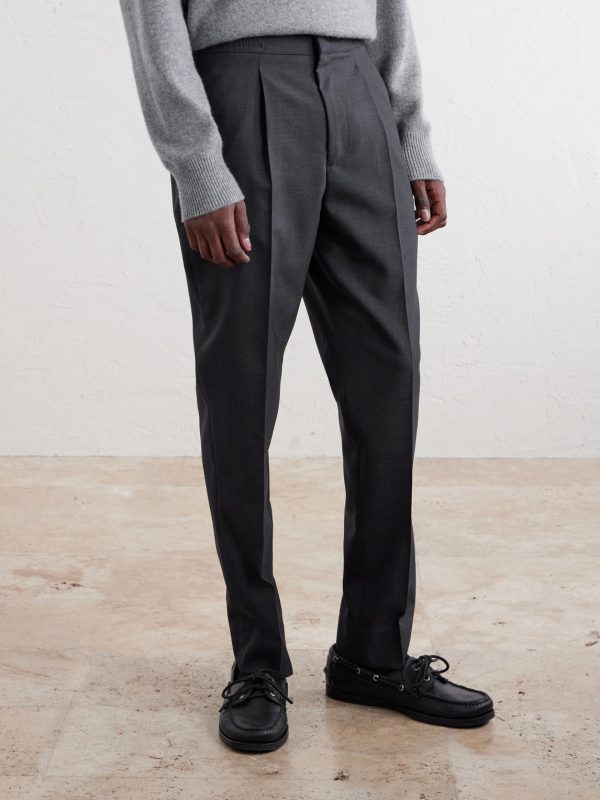 Drew Tapered Pleated Wool Trousers - FR Drew Tapered Pleated Wool Trousers - FR