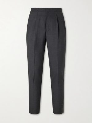 Drew Tapered Pleated Wool Trousers