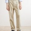 Straight-Leg Pleated Cotton-Twill Chinos - FR