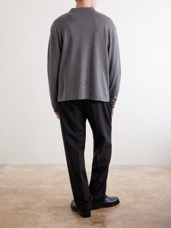 Bay Merino Wool Polo Shirt - BK