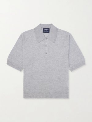 + Bill Nighy Merino Wool Polo Shirt