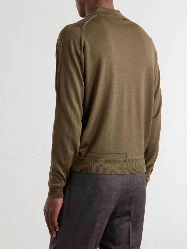 + Bill Nighy Merino Wool Polo T-Shirt - BK + Bill Nighy Merino Wool Polo T-Shirt - BK