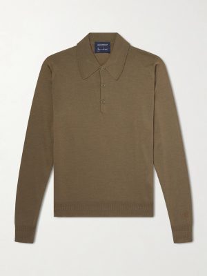 + Bill Nighy Merino Wool Polo T-Shirt