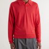 + Bill Nighy Cashmere and Silk-Blend Polo T-Shirt - FR + Bill Nighy Cashmere and Silk-Blend Polo T-Shirt - FR