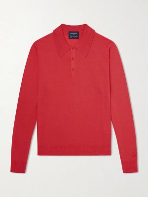 + Bill Nighy Cashmere and Silk-Blend Polo T-Shirt