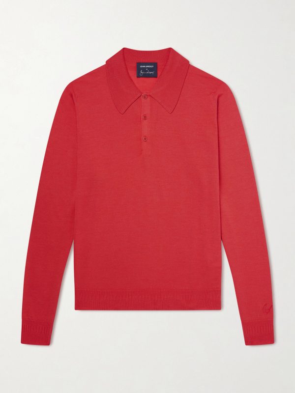 + Bill Nighy Cashmere and Silk-Blend Polo T-Shirt + Bill Nighy Cashmere and Silk-Blend Polo T-Shirt
