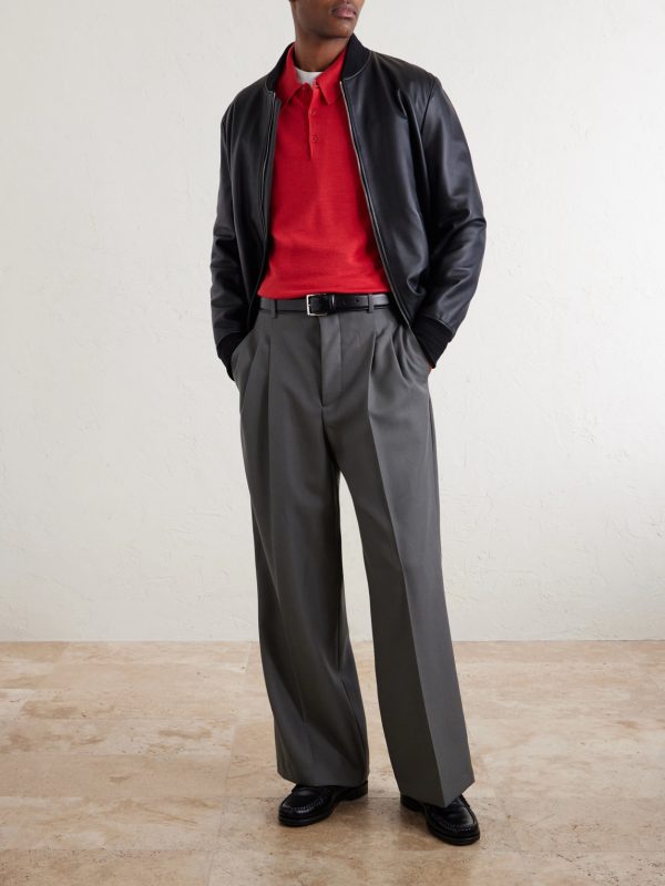+ Bill Nighy Cashmere and Silk-Blend Polo T-Shirt - OU + Bill Nighy Cashmere and Silk-Blend Polo T-Shirt - OU
