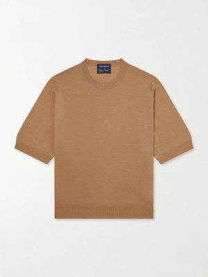 + Bill Nighy Knitted Merino Wool T-Shirt