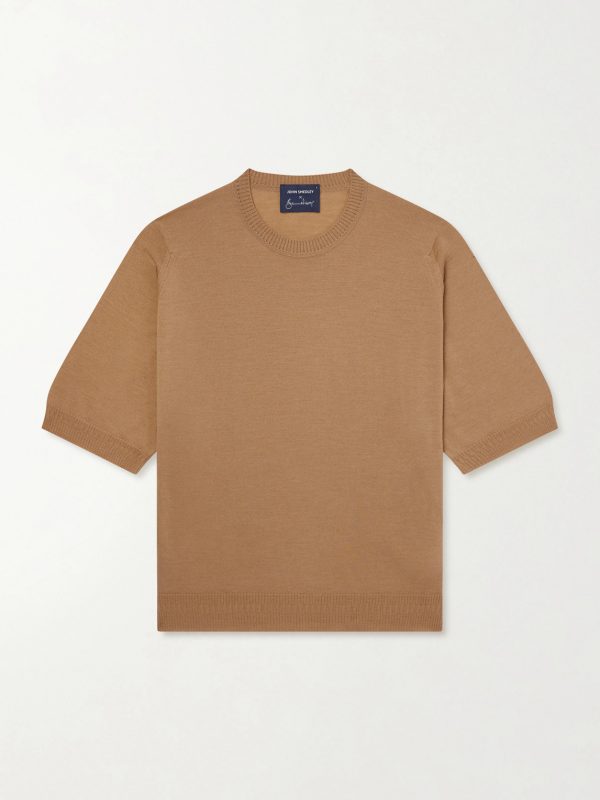 + Bill Nighy Knitted Merino Wool T-Shirt + Bill Nighy Knitted Merino Wool T-Shirt