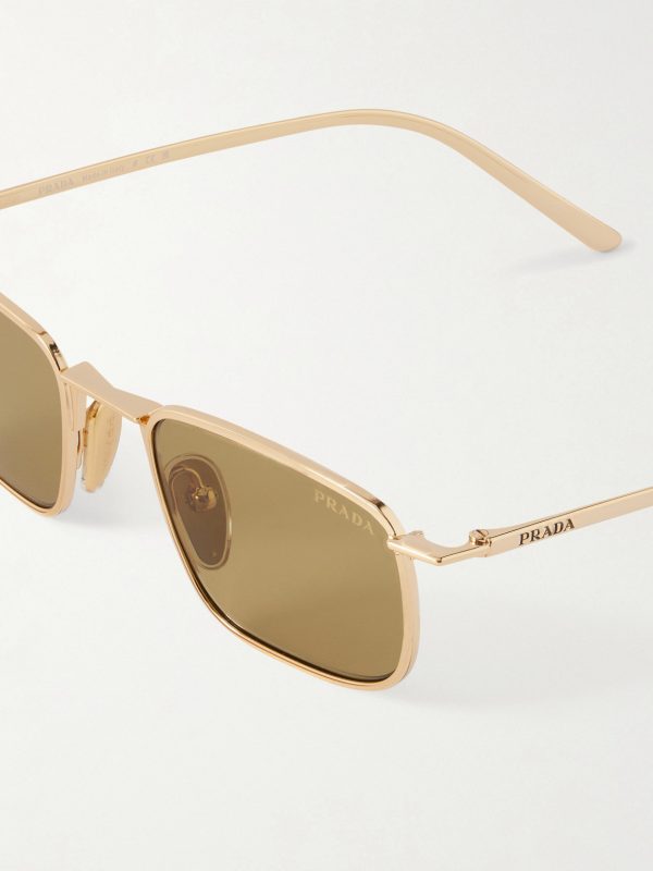 Square-Frame Gold-Tone Sunglasses - CU Square-Frame Gold-Tone Sunglasses - CU