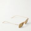 Square-Frame Gold-Tone Sunglasses - FR Square-Frame Gold-Tone Sunglasses - FR