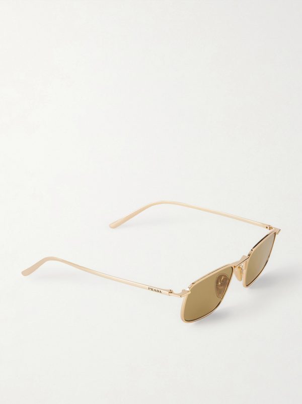 Square-Frame Gold-Tone Sunglasses - FR Square-Frame Gold-Tone Sunglasses - FR