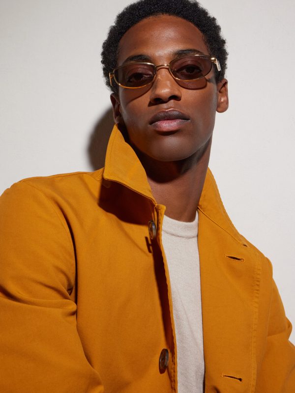 Round-Frame Gold-Tone and Acetate Sunglasses - BK