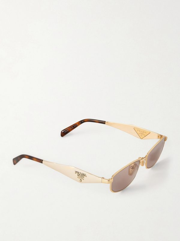 Round-Frame Gold-Tone and Acetate Sunglasses - FR