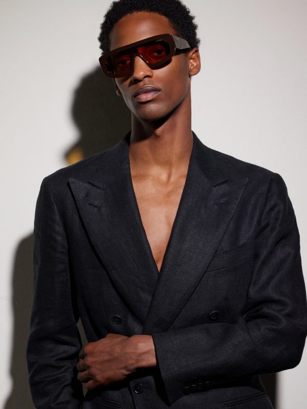 Square-Frame Acetate Sunglasses - BK