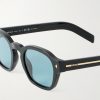 Round-Frame Acetate Sunglasses - CU Round-Frame Acetate Sunglasses - CU