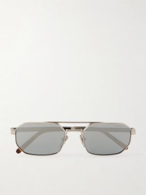 Aviator-Style Silver-Tone Sunglasses Aviator-Style Silver-Tone Sunglasses