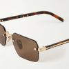 Square-Frame Gold-Tone Sunglasses - CU Square-Frame Gold-Tone Sunglasses - CU