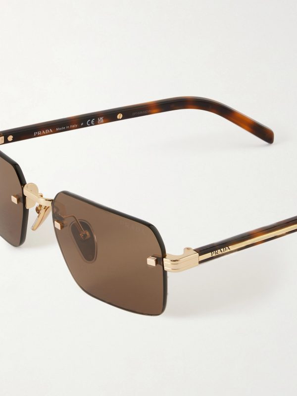 Square-Frame Gold-Tone Sunglasses - CU Square-Frame Gold-Tone Sunglasses - CU
