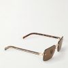Square-Frame Gold-Tone Sunglasses - FR Square-Frame Gold-Tone Sunglasses - FR
