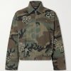 Embellished Printed Cotton-Twill Bomber Jacket Embellished Printed Cotton-Twill Bomber Jacket
