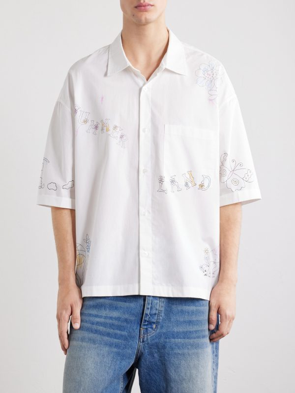 Scribble Cotton-Blend Poplin Shirt - FR Scribble Cotton-Blend Poplin Shirt - FR