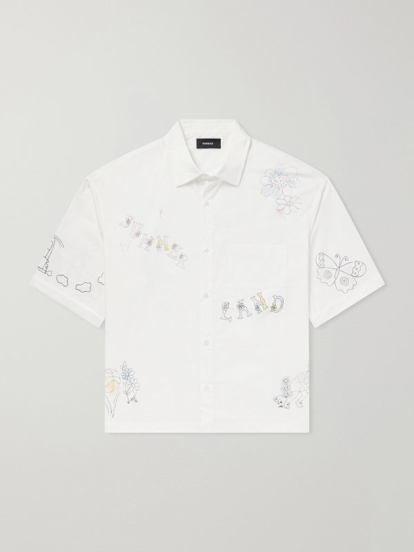 Scribble Cotton-Blend Poplin Shirt Scribble Cotton-Blend Poplin Shirt