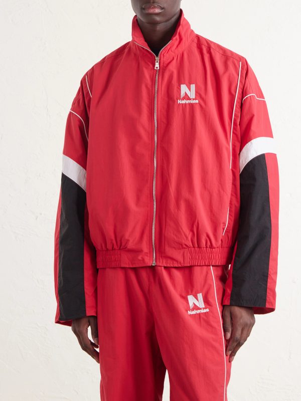 Logo-Embroidered Striped Nylon Jacket - FR Logo-Embroidered Striped Nylon Jacket - FR