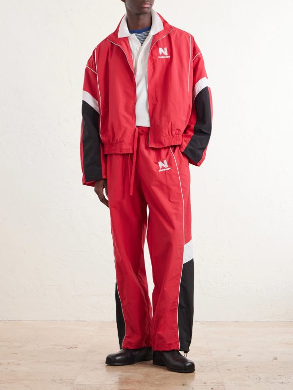 Logo-Embroidered Striped Nylon Jacket - OU Logo-Embroidered Striped Nylon Jacket - OU