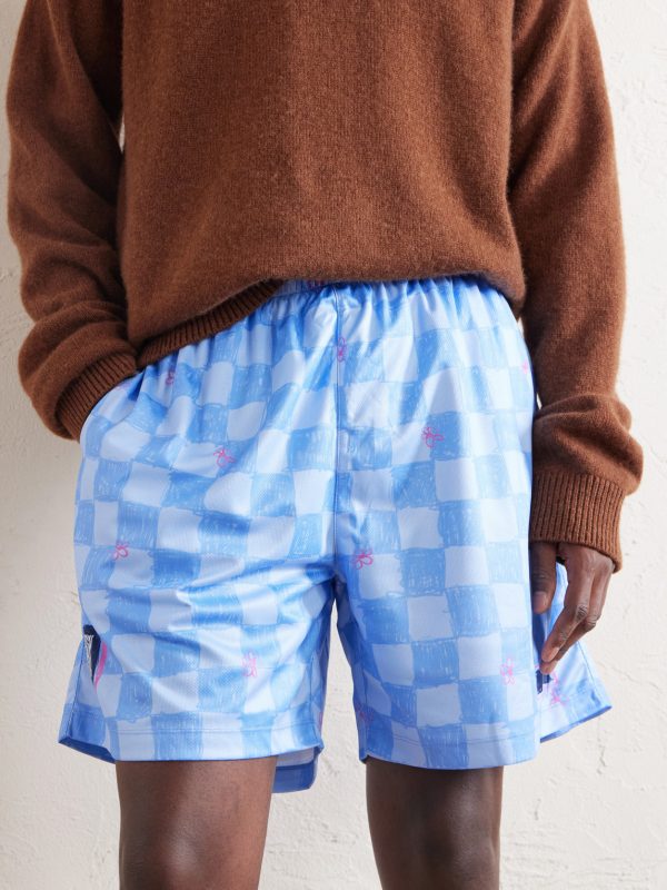 Scribble Straight-Leg Printed Jersey Shorts - CU Scribble Straight-Leg Printed Jersey Shorts - CU
