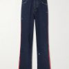 Destroyed Wide-Leg Striped Jeans Destroyed Wide-Leg Striped Jeans