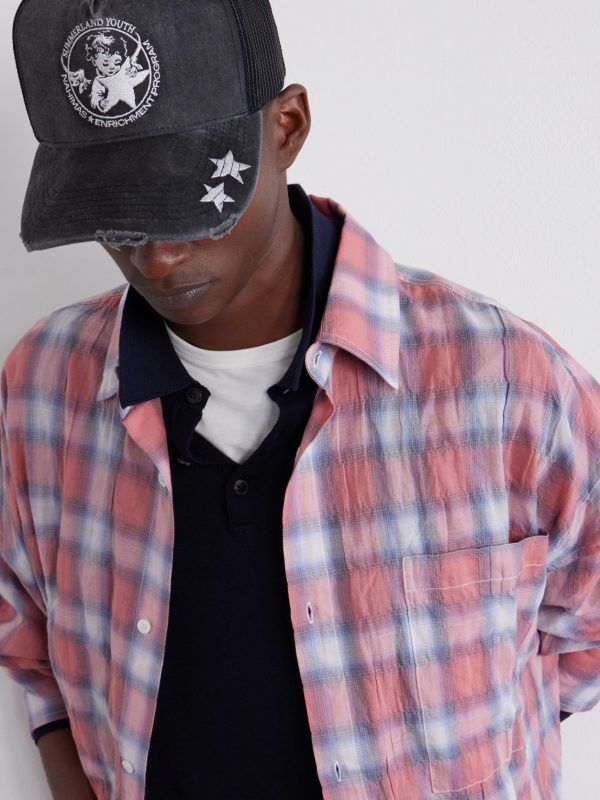 Youth Enrichment Embroidered Distressed Cotton and Mesh Trucker Cap - OU Youth Enrichment Embroidered Distressed Cotton and Mesh Trucker Cap - OU