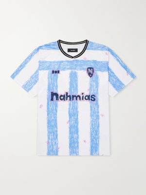 Scribble Logo-Print Striped Jersey T-Shirt