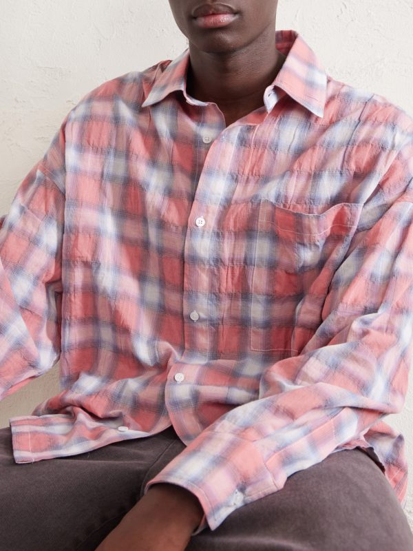 Checked Cotton-Blend Shirt - CU Checked Cotton-Blend Shirt - CU